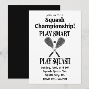 Squash Sportspeler Team Speelt Squash Kaart