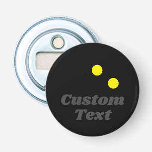 Squashbal magneet slash flesopener button flesopener