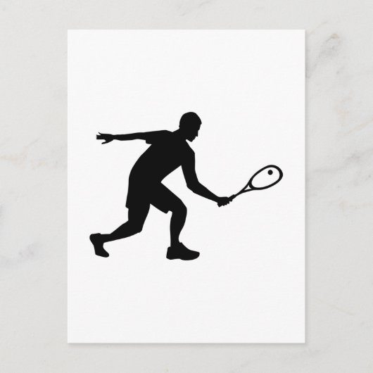 Squashspeler Briefkaart (Voorkant)