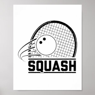 Squashspeler Sport Coach Squasher Gift Idee Poster