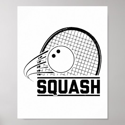 Squashspeler | Sport Coach Squasher Gift Idee Poster (Voorkant)