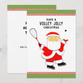 squashspeler vakantiepas feestdagenkaart (Voorkant / Achterkant)