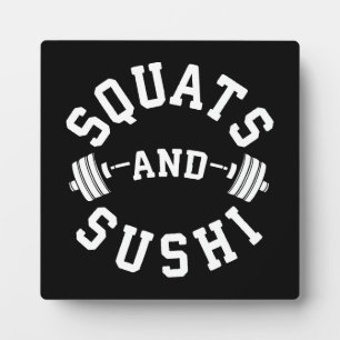 Squat and Sushi - Carbs and Leg Day - Funny Gym Fotoplaat