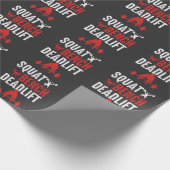 Squat Bench Deadlift Gym Workout Cadeaupapier (Hoek)