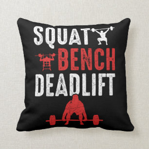 Squat Bench Deadlift Gym Workout Kussen