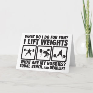 Squat, Bench, Deadlift - Motivatie krachtig Kaart