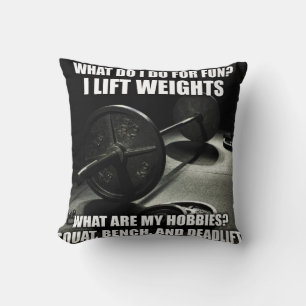 Squat, Bench, Deadlift - Motivatie krachtig Kussen