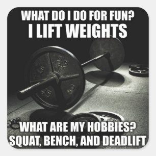 Squat, Bench, Deadlift - Motivatie krachtig Vierkante Sticker