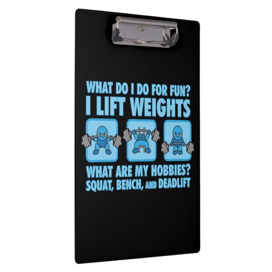 Squat, Bench Press, Deadlift - Hobbies - Kawaii Klembord (Rechts)