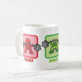 Squat, Bench Press, Deadlift - Kawaii Powerlifter Koffiemok (Voorkant links)