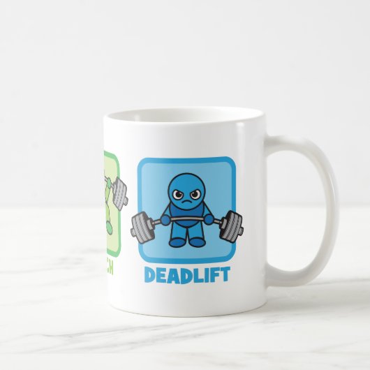 Squat, Bench Press, Deadlift - Kawaii Powerlifter Koffiemok (Rechts)