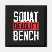 Squat Deadlift Bench Gewichtheffen Powerlifting Bo Magneet (Voorkant)