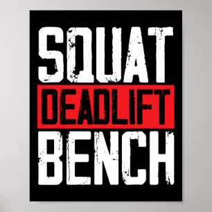 Squat Deadlift Bench Gewichtheffen Powerlifting Bo Poster