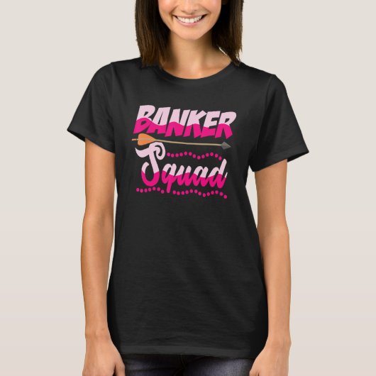 Squat Graphic Bank Clerk Bookkeeper Bank Employee T-shirt (Voorkant)