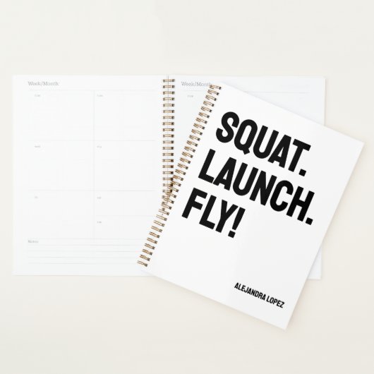 SQUAT. LANCEMENT. VOLEZ ! Motivational Bold Minima (Devant avec enveloppe)