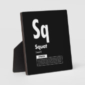 Squat - Periodic Table - Funny Gym Meme Fotoplaat (Voorkant)