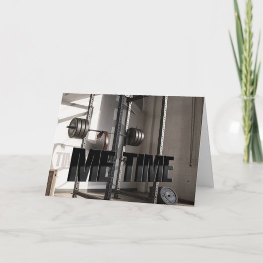 Squat Rack Workout Motivation - Me Time - Gym Kaart (Voorkant)