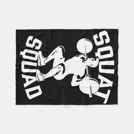 Squat Squad Workout Partner Trainer Coach Bodybuil Fleece Deken (Voorkant (Horizontaal))