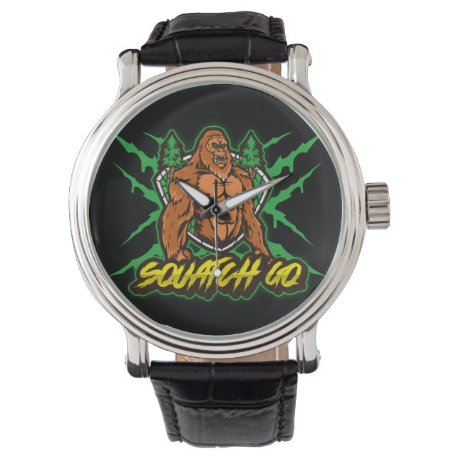 Squatch GQ Mannen Vintage Horloge (Voorkant)