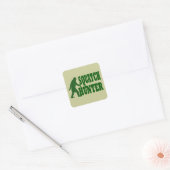 Squatch hunter vierkante sticker (Envelop)