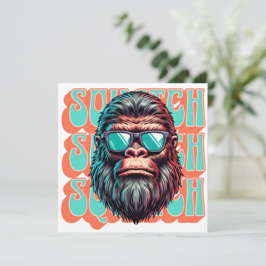 Squatch Retro Style Comic Pop Art (Staand voorkant)