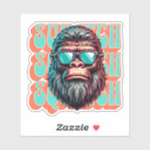 Squatch Retro Style Comic Pop Art Sticker (Vel)