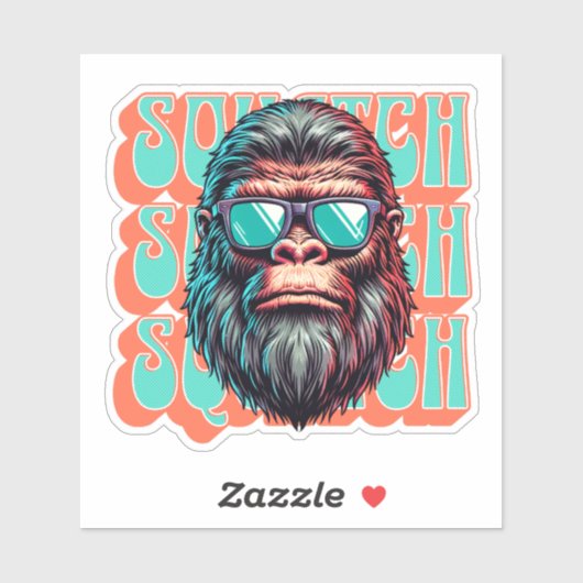  Squatch Retro Style Comic Pop Art Sticker (Vel)