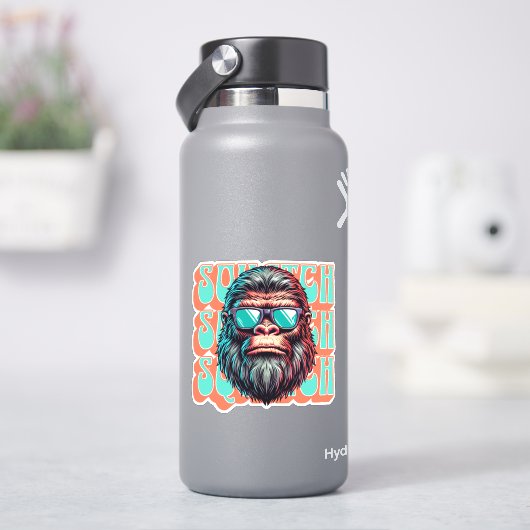 Squatch Retro Style Comic Pop Art Sticker (HydroFlask)