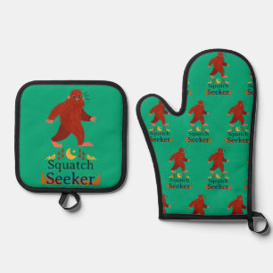 Squatch Seeker grote voet Ovenwant & Pannenlap Set