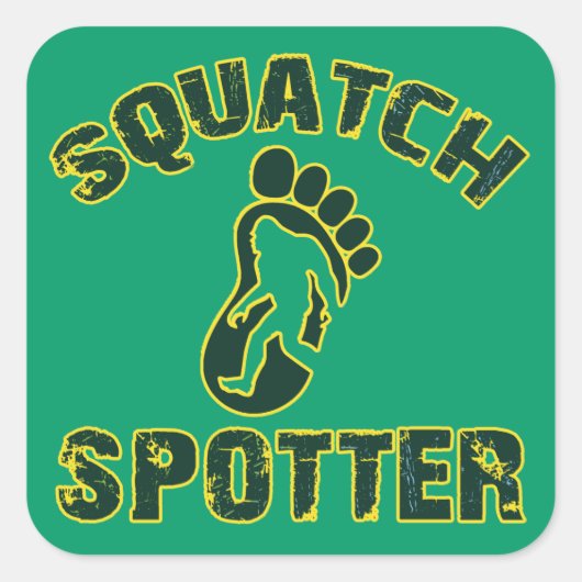 Squatch Spotter Vierkante Sticker (Voorkant)