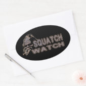 Squatch Watch - Cool Sasquatch Face Ovale Sticker (Envelop)