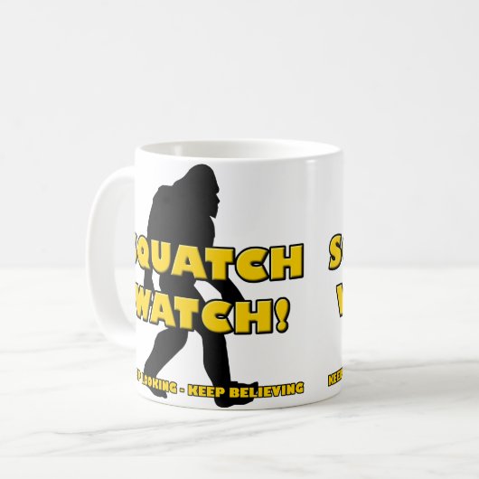 Squatch Watch Funny Sasquatch Bigfoot Yeti Mug (Devant gauche)