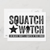 Squatch Watch - Ik geloof Briefkaart (Voorkant / Achterkant)