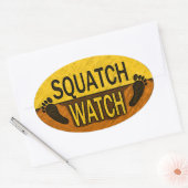 Squatch Watch Ovale Sticker (Envelop)