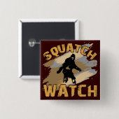 Squatch Watch Vierkante Button 5,1 Cm (Voorkant /achterkant)