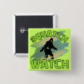 Squatch Watch Vierkante Button 5,1 Cm (Voorkant /achterkant)