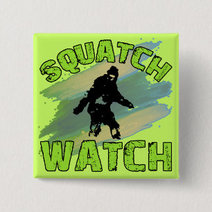 Squatch Watch Vierkante Button 5,1 Cm