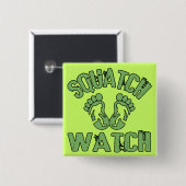 Squatch Watch Vierkante Button 5,1 Cm (Voorkant /achterkant)