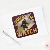 Squatch Watch Vierkante Sticker (Envelop)