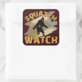 Squatch Watch Vierkante Sticker (Tas)