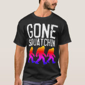 SQUATCHIN BIGFOOT T-shirts amusants, Noir (Devant)