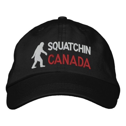 Squatchin Canada Geborduurde Pet (Voorkant)
