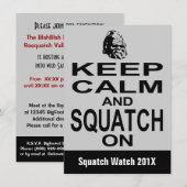 Squatchin Funny Bigfoot Hunting Invitation Kaart (Voorkant / Achterkant)