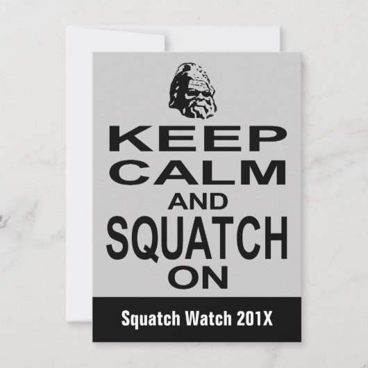 Squatchin Funny Bigfoot Hunting Invitation Kaart (Voorkant)