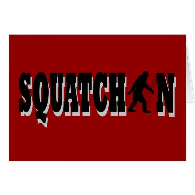 Squatchin, zwarte tekst (Voorkant Horizontaal)