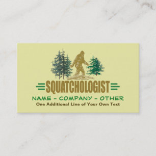 SQUATCHOLOGIST - Funny Sasquatch Believer Visitekaartje