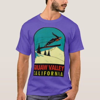 Squaw Valley Skiing California Vintage Travel Deca T-shirt