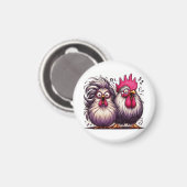 "Squawk and Awe Chicken" Magnet Magneet (Voorkant / Achterkant)