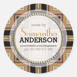 Squazo ArtDeco Goud Zwart Gemaakt door Labels Stic