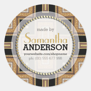 Squazo ArtDeco Goud Zwart Gemaakt door Labels Stic